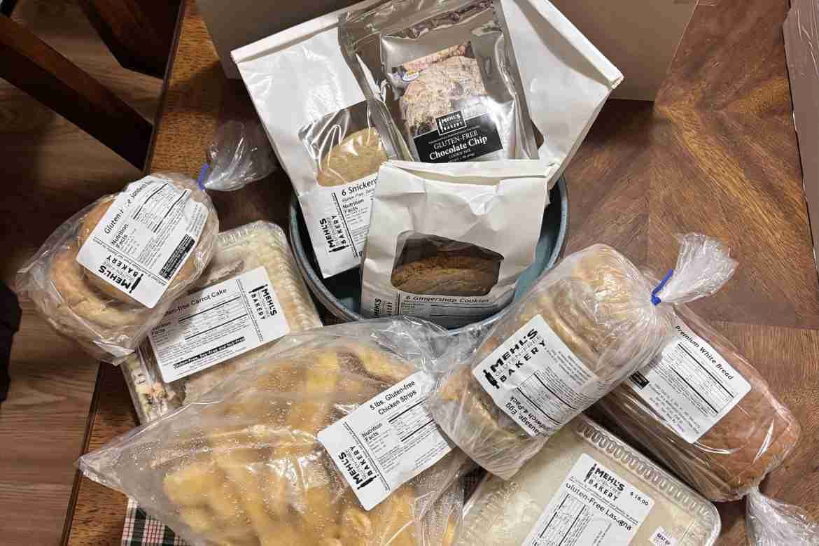 Breads, cookies, carrot cake, lasagna and chicken strips from Mehl's Gluten-Free Bakery in Fargo